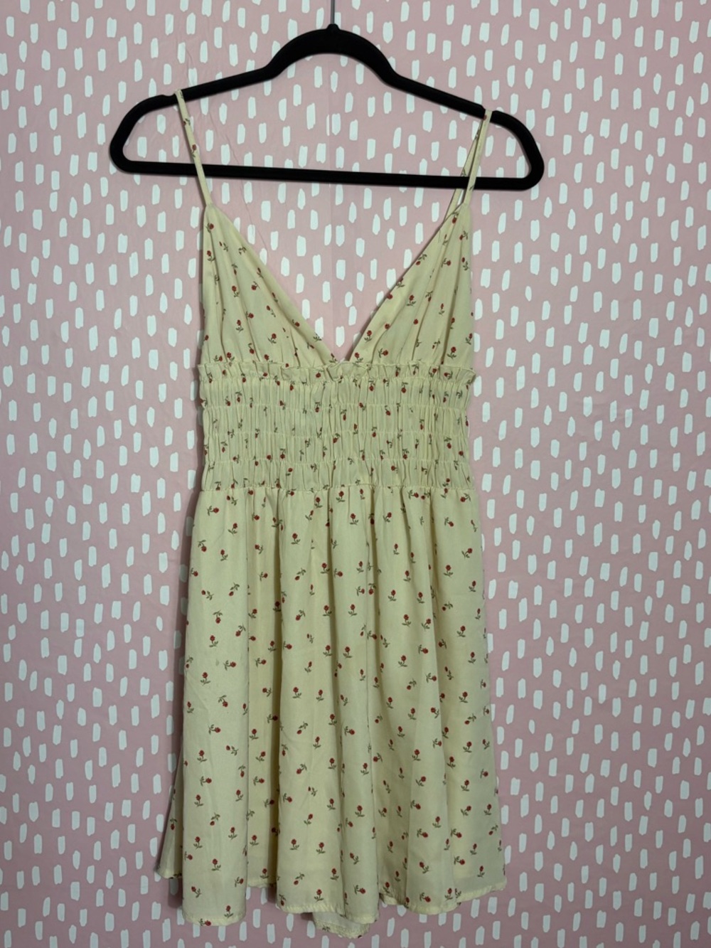 Princess Polly Cream Floral Sundress womens 6 cottage fairy vintage